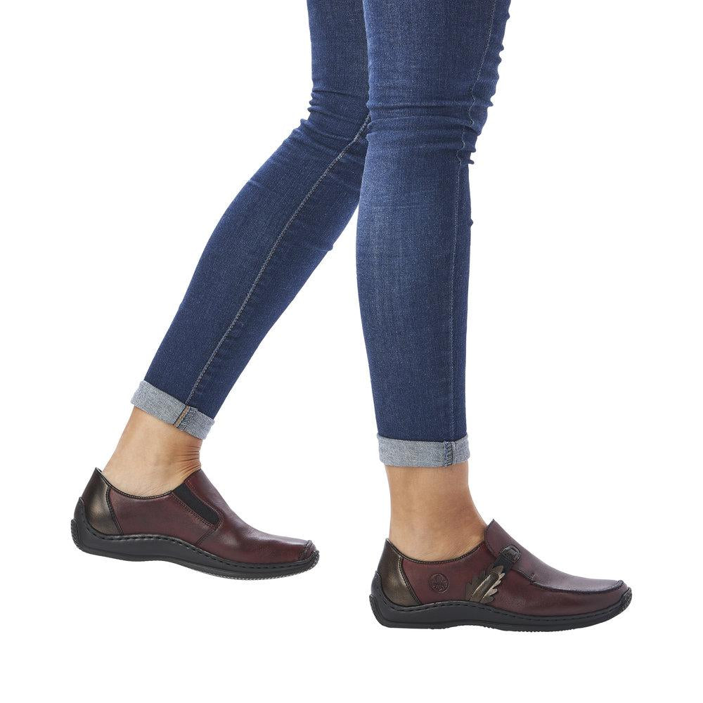 Rieker Lady's slip-on shoe L1759-30 wine
