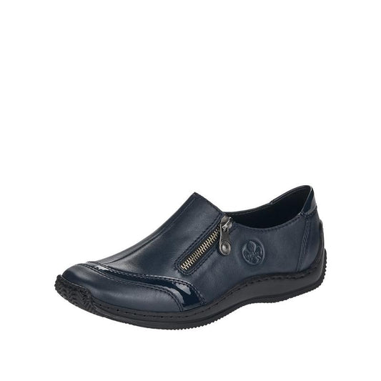 Rieker Lady's shoe with zip L1761-14 BLUE