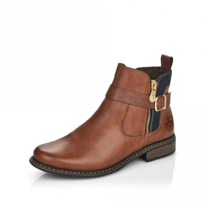 Rieker Ankle  Boot Z4959-22 NUSS NUT With a Zip