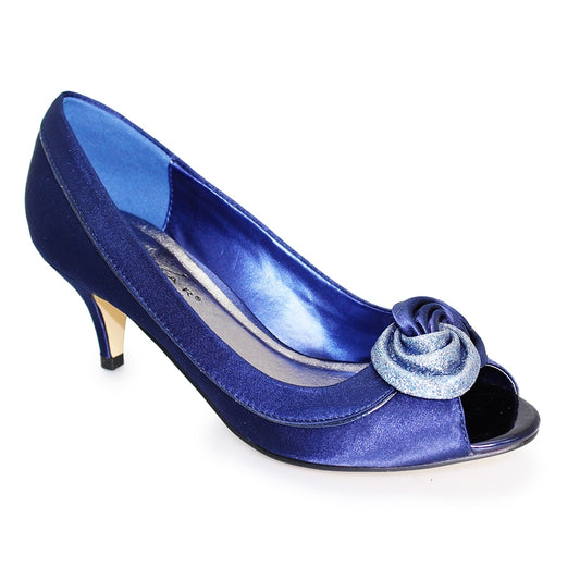 Lunar Ripley Occasion Shoe Navy Satin