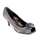 Lunar Ripley Occasion Shoe  Grey Satin MATCHING BAG AVAILABLE