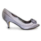 Lunar Ripley Occasion Shoe  Grey Satin MATCHING BAG AVAILABLE