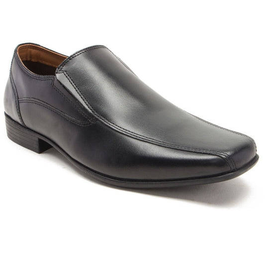 Thomas Crick Moray BLACK Leather Slip on Shoes