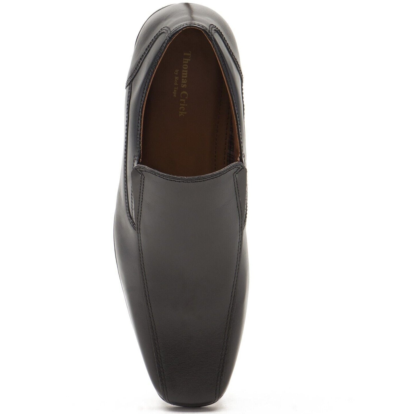 Thomas Crick Moray BLACK Leather Slip on Shoes