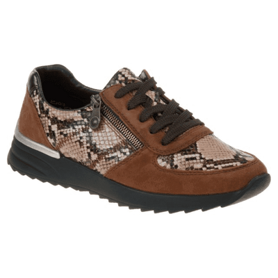 Rieker Trainer Brown with laces and Zip N8024-24