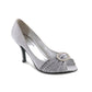Lunar Sienna Occasion Shoe Light Grey Diamanté  MATCHING BAG AVAILABLE