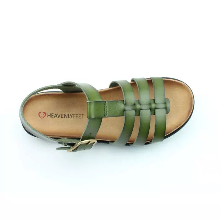 Heavenly Feet Saltwater FOREST Green Sandal