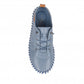 Lunar Plimsoll St Ives BLUE FLE030MB Soft Leather elasticated lace