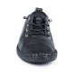 Lunar Plimsoll St Ives BLACK FLE030BBSoft Leather elasticated lace