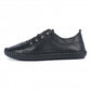 Lunar Plimsoll St Ives BLACK FLE030BBSoft Leather elasticated lace