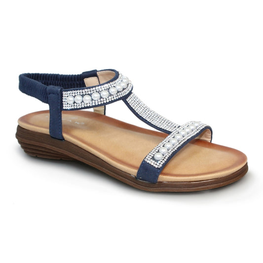 Lunar Sandal Tancy Blue Pearl Sandal Code: JLH078