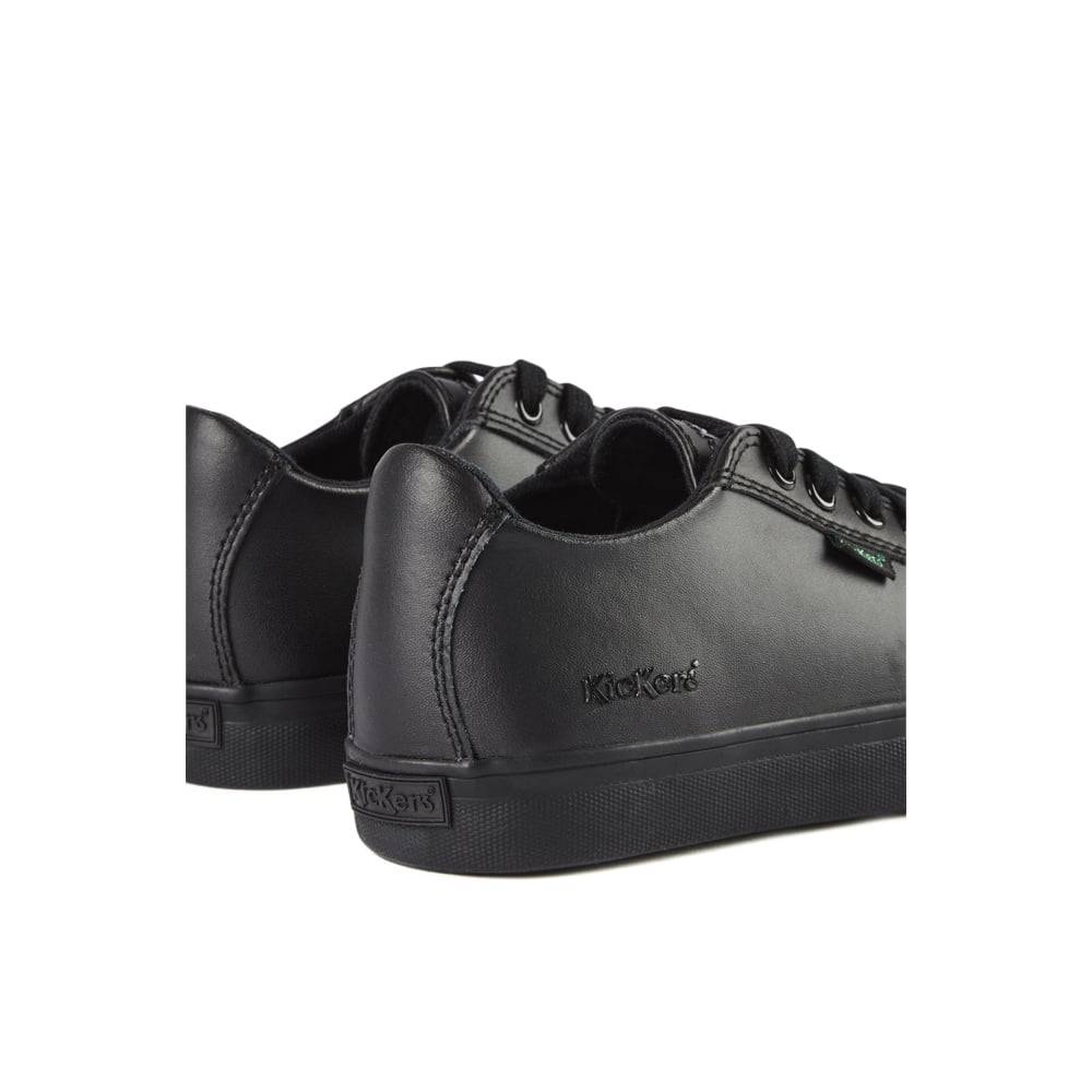 Kickers Tovni Lacer BLACK Leather School Shoe