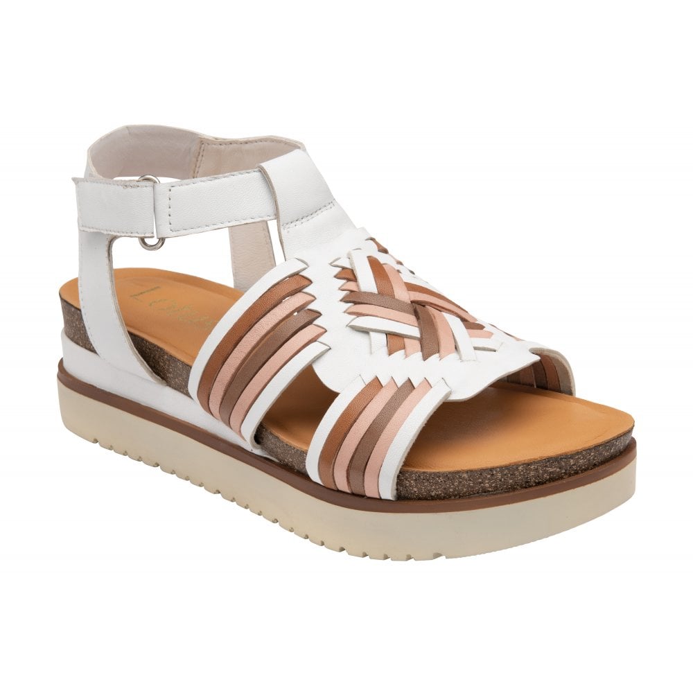 Lotus Cairnes WHITE Leather Sandal ULP221
