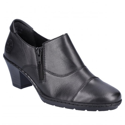 Rieker Ladies Leather  Shoe BLACK 57173-02