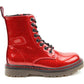 Heavenly Feet Ankle Boot with lace and zip Justina RED GLITTER